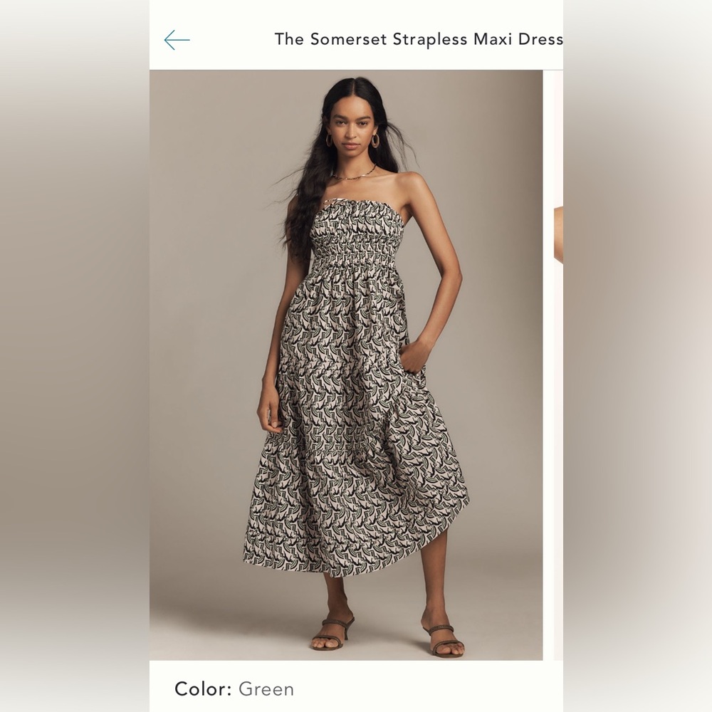 The somerset strapless maxi